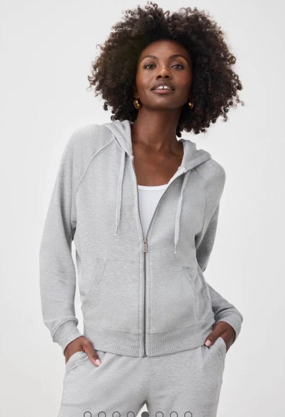 Splendid Supersoft Zip Up Hoodie Heather Gray